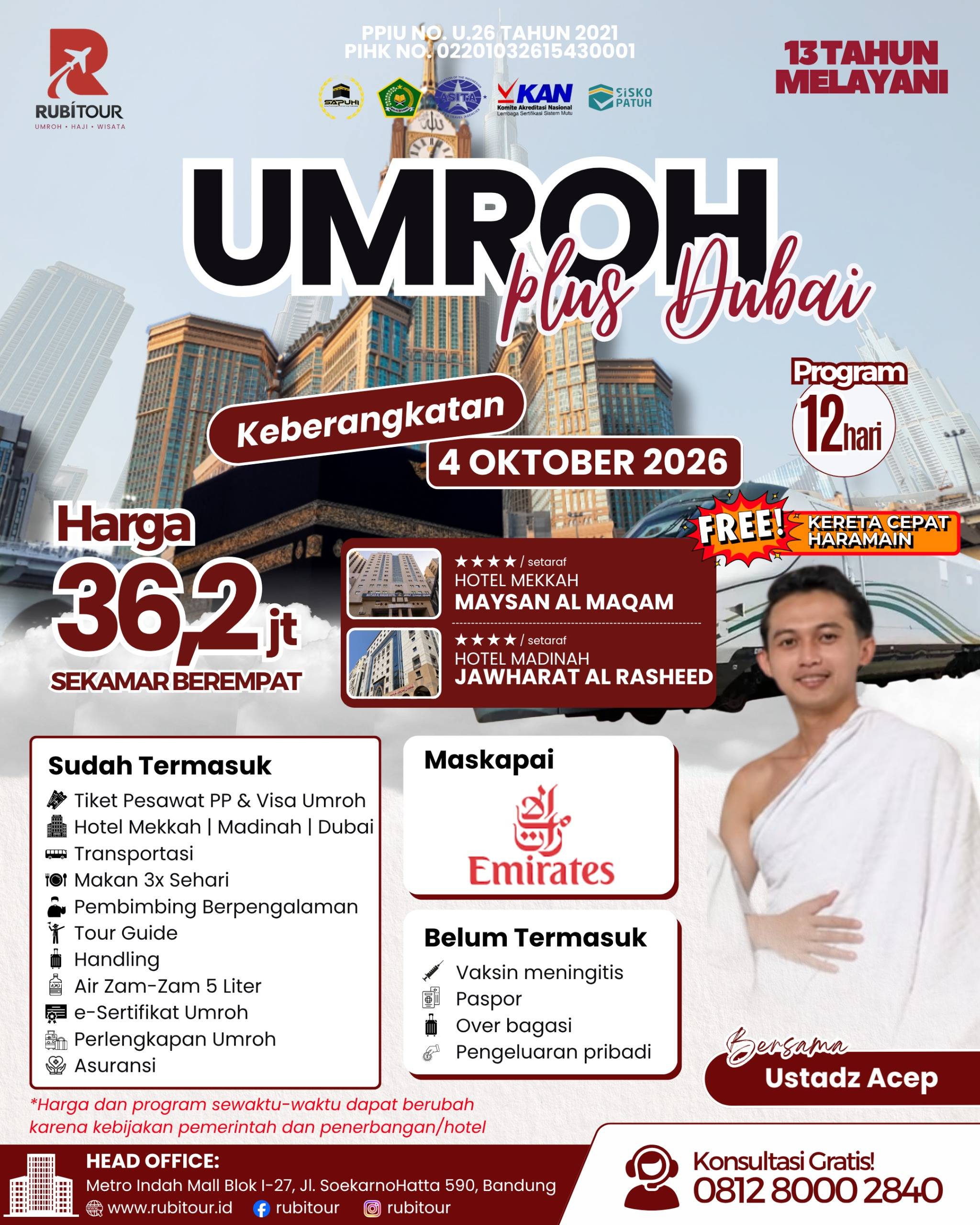 UMROH PLUS DUBAI OKTOBER 2026