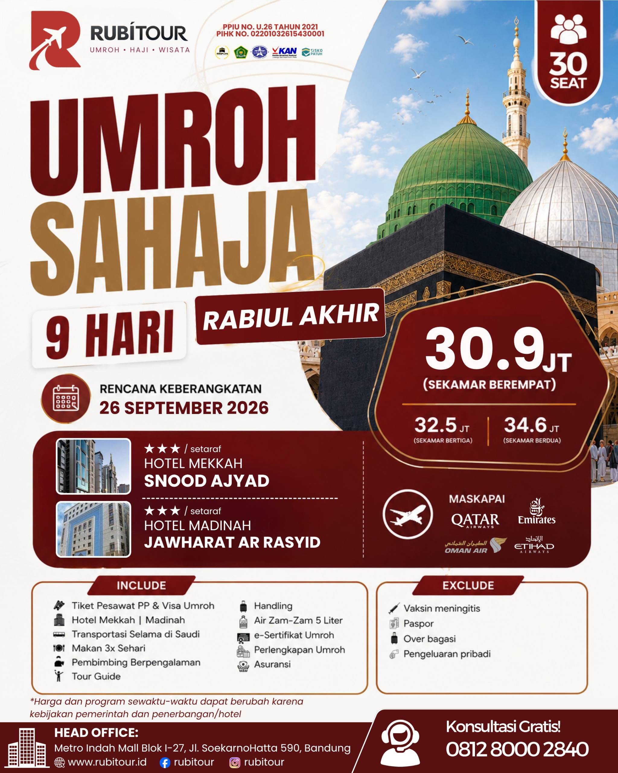 UMROH SAHAJA RABIUL AKHIR